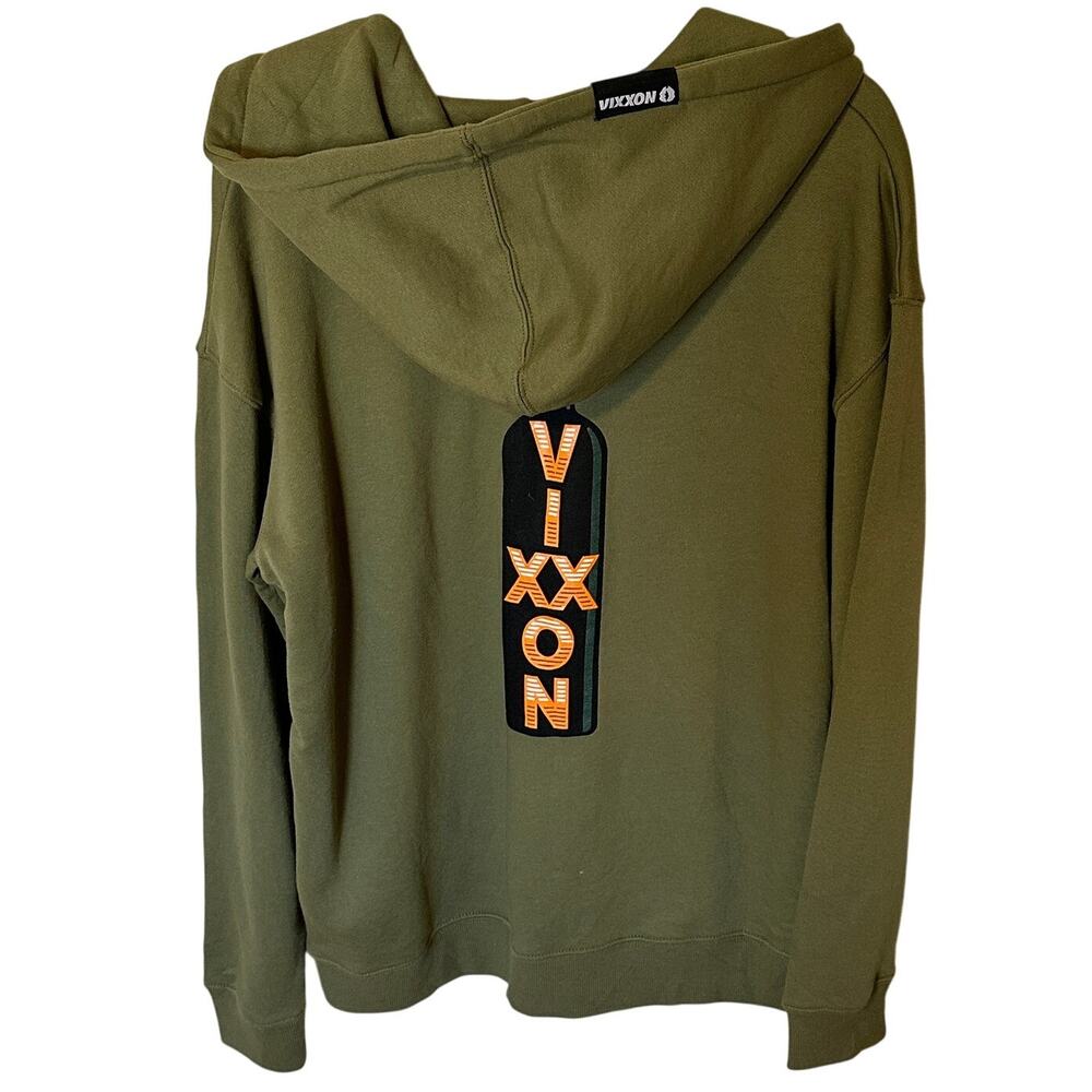 Vixxon Olive Green Graphic Hoodie Pullover Logo Streetwear – Size 2XL Mens